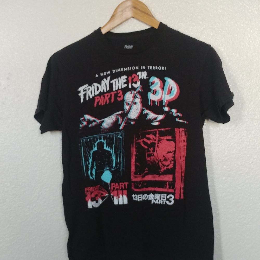 Friday the 13th Graphic 3D Shirt Japanese Text S